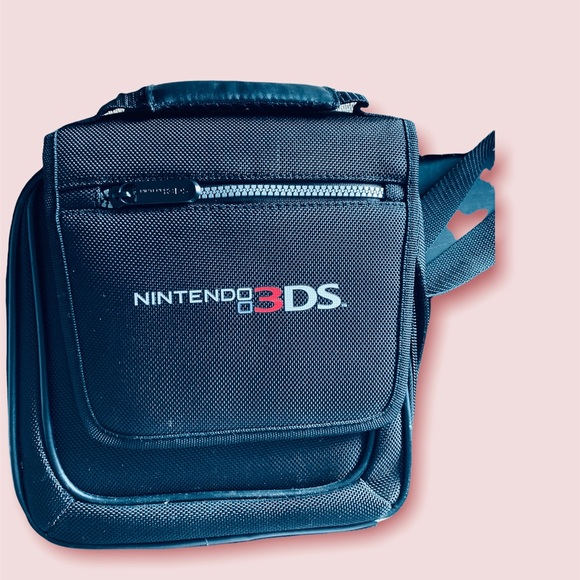 Nintendo 3DS Padded Carry Case Travel Bag Black with Shoulder Strap - Picture 1 of 3